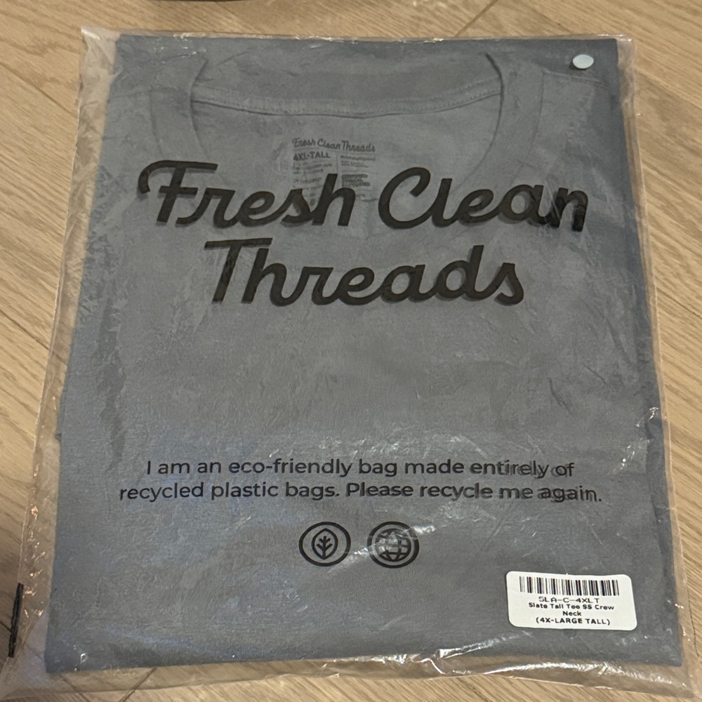 4XL Tall - Fresh Clean Threads Gray Men's Shirt